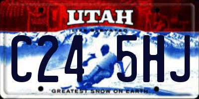 UT license plate C245HJ