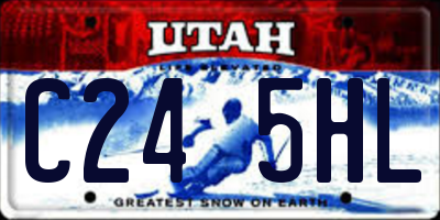 UT license plate C245HL