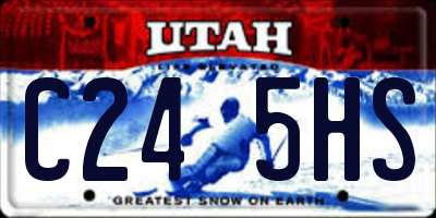 UT license plate C245HS
