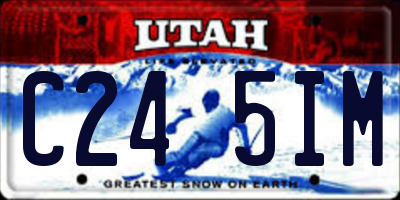 UT license plate C245IM