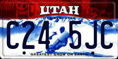 UT license plate C245JC