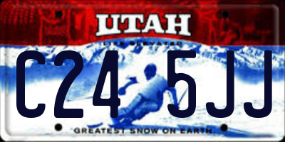 UT license plate C245JJ