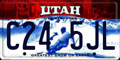 UT license plate C245JL