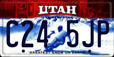 UT license plate C245JP
