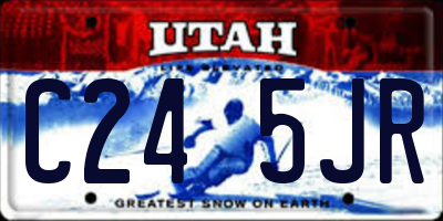 UT license plate C245JR