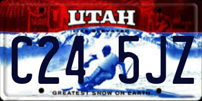 UT license plate C245JZ