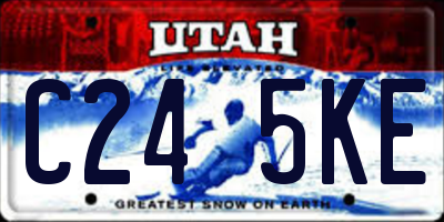 UT license plate C245KE
