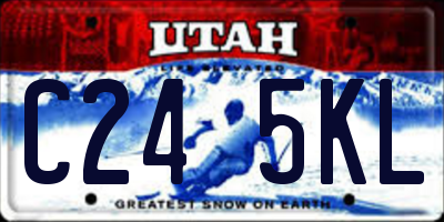 UT license plate C245KL