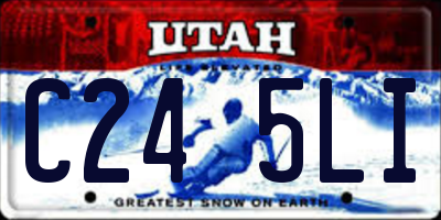 UT license plate C245LI
