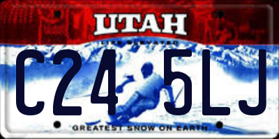 UT license plate C245LJ
