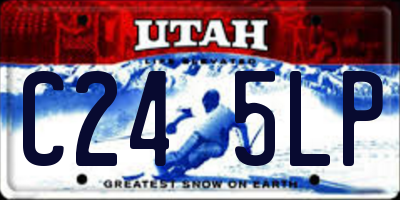 UT license plate C245LP