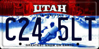 UT license plate C245LT