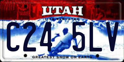 UT license plate C245LV