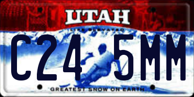 UT license plate C245MM