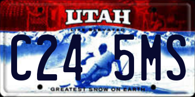 UT license plate C245MS