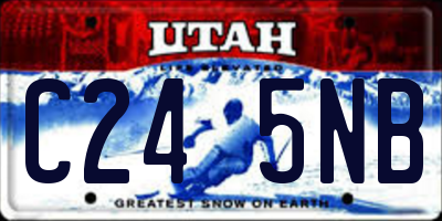 UT license plate C245NB