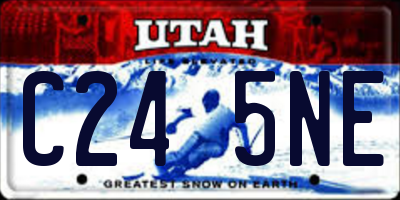 UT license plate C245NE