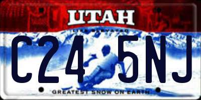 UT license plate C245NJ