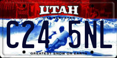 UT license plate C245NL