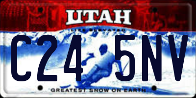 UT license plate C245NV
