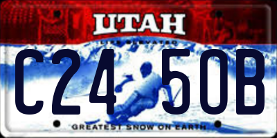 UT license plate C245OB