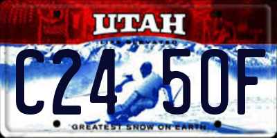 UT license plate C245OF