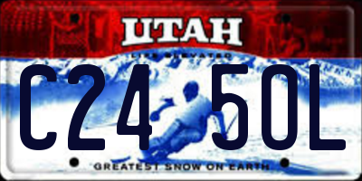 UT license plate C245OL