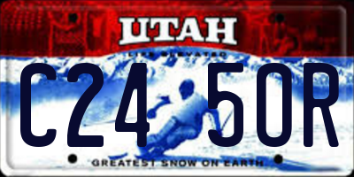 UT license plate C245OR