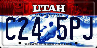UT license plate C245PJ