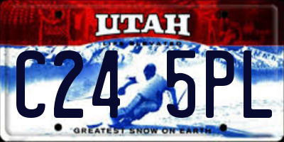 UT license plate C245PL