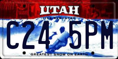 UT license plate C245PM
