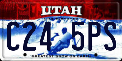 UT license plate C245PS