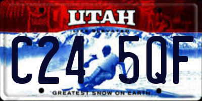 UT license plate C245QF