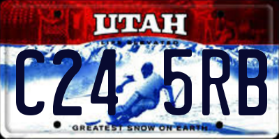 UT license plate C245RB