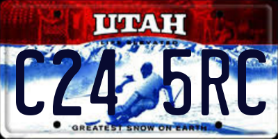 UT license plate C245RC