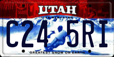 UT license plate C245RI