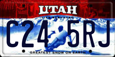 UT license plate C245RJ