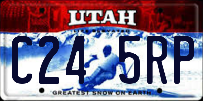 UT license plate C245RP