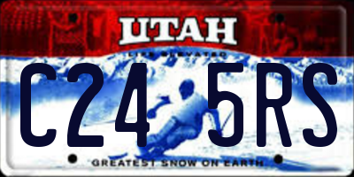 UT license plate C245RS