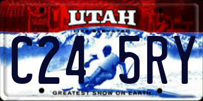 UT license plate C245RY