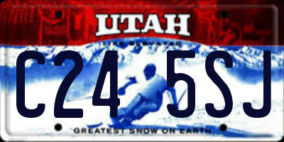 UT license plate C245SJ