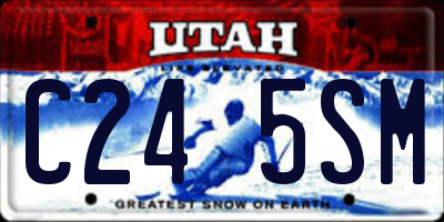UT license plate C245SM