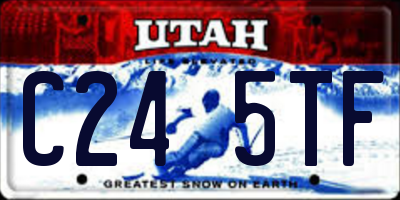UT license plate C245TF