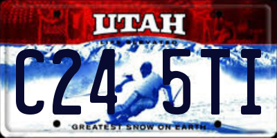 UT license plate C245TI