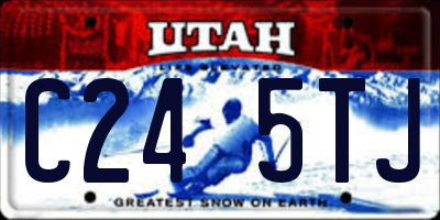 UT license plate C245TJ