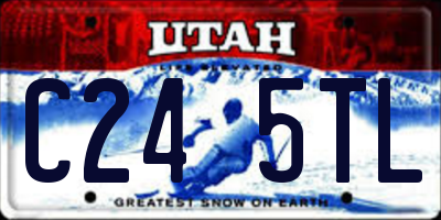 UT license plate C245TL