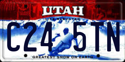 UT license plate C245TN