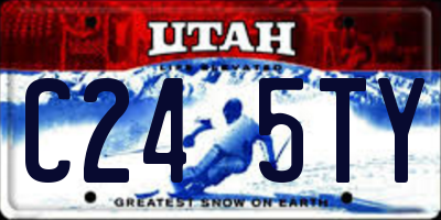 UT license plate C245TY