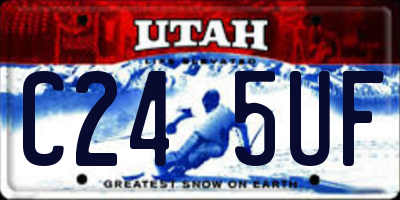 UT license plate C245UF