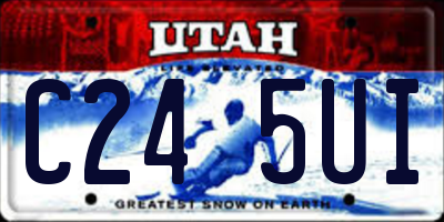 UT license plate C245UI